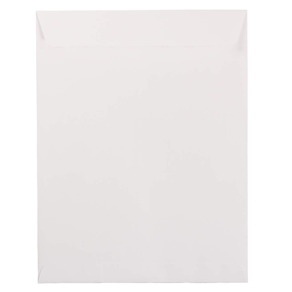 JAM Paper Open-End Catalog Envelopes with Gummed Closure - White