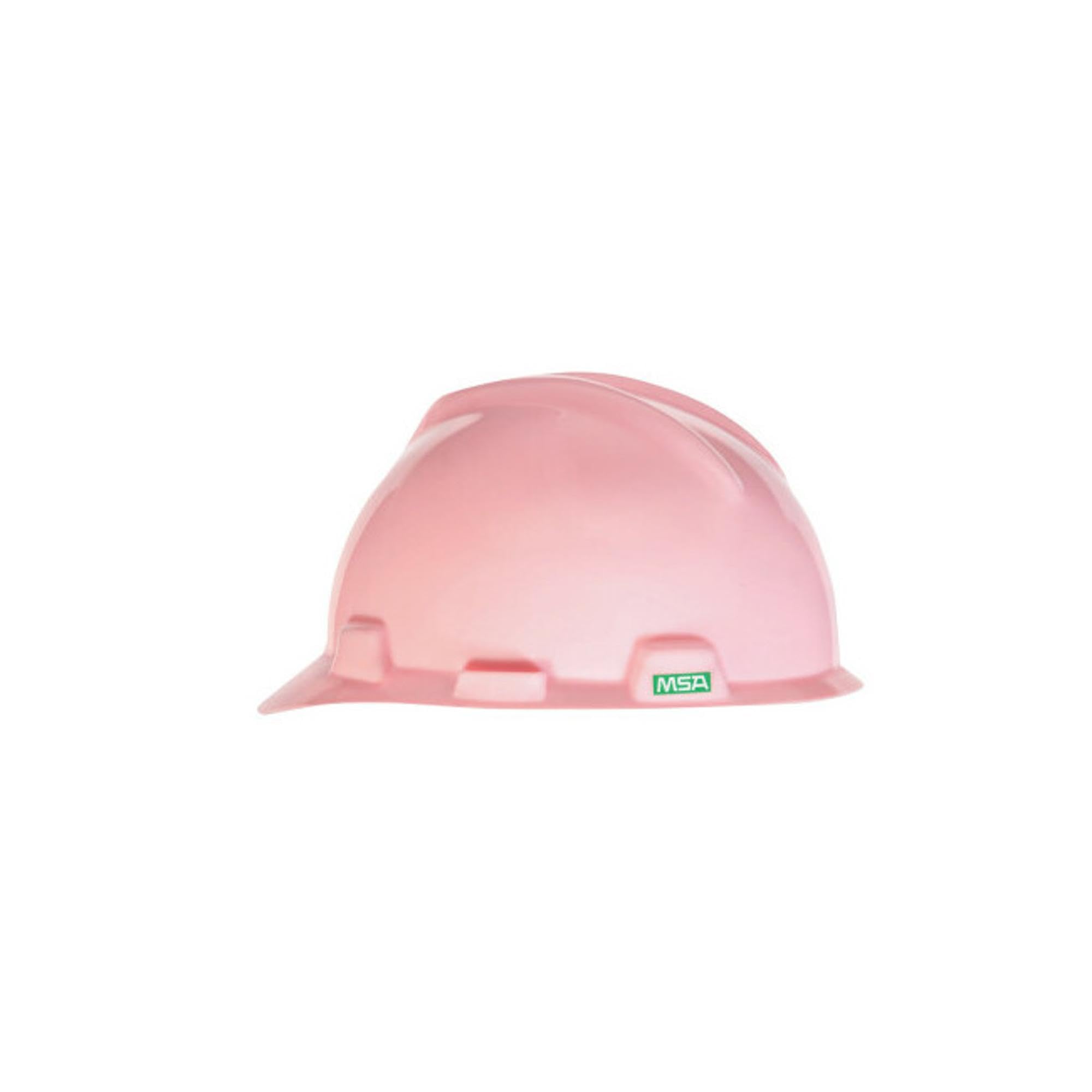 MSA 485364 V-Gard With Staz-On Suspension Cap Style Hard Hat, Pink, Standard Staz-On Pinlock Suspension Standard Pink