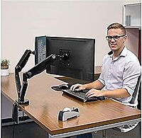 Fellowes Platinum Series Monitor Arm for 40-Inch Monitors, Full Motion, VESA Mount, USB Ports, Ergonomic