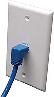 Tripp Lite Cat6 Gigabit Molded Patch Cable (RJ45 Right Angle Down M to RJ45 M) Blue, 5-ft. (N204-005-BL-DN)