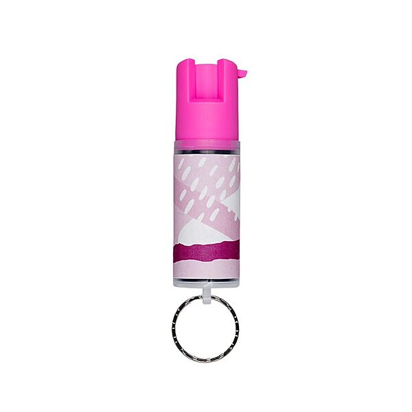 SABRE Pepper Spray With Key Ring, 25 Bursts, 10-Foot (3-Meters) Range, UV Marking Dye, Twist Lock Safety