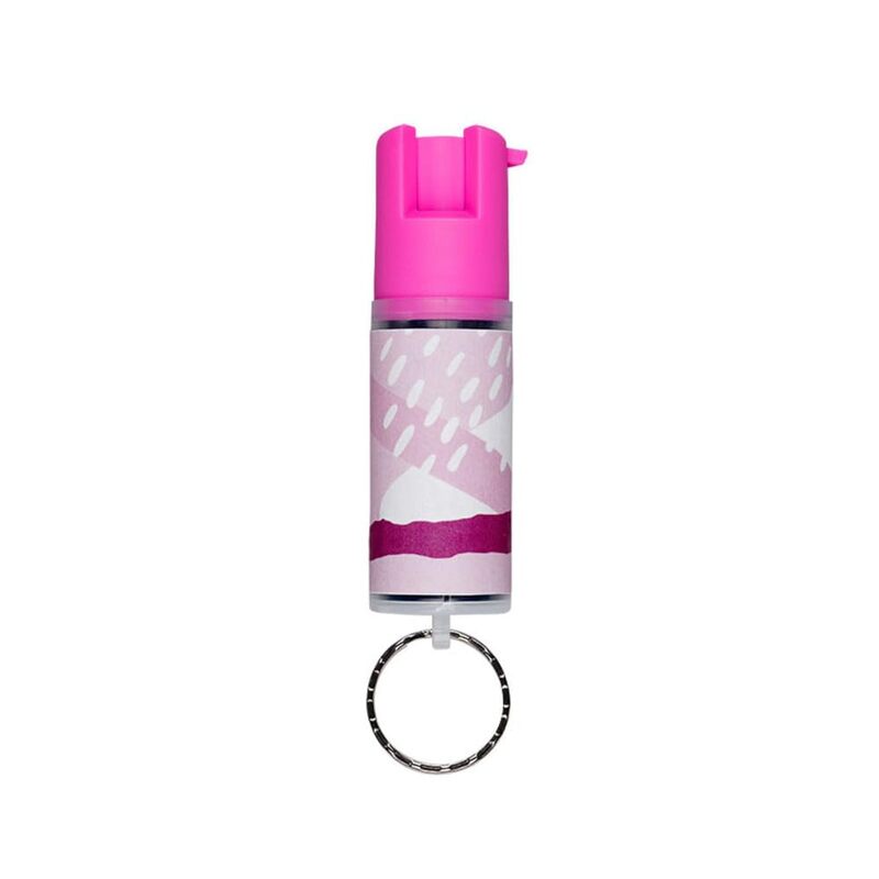 SABRE Pepper Spray With Key Ring, 25 Bursts, 10-Foot (3-Meters) Range, UV Marking Dye, Twist Lock Safety