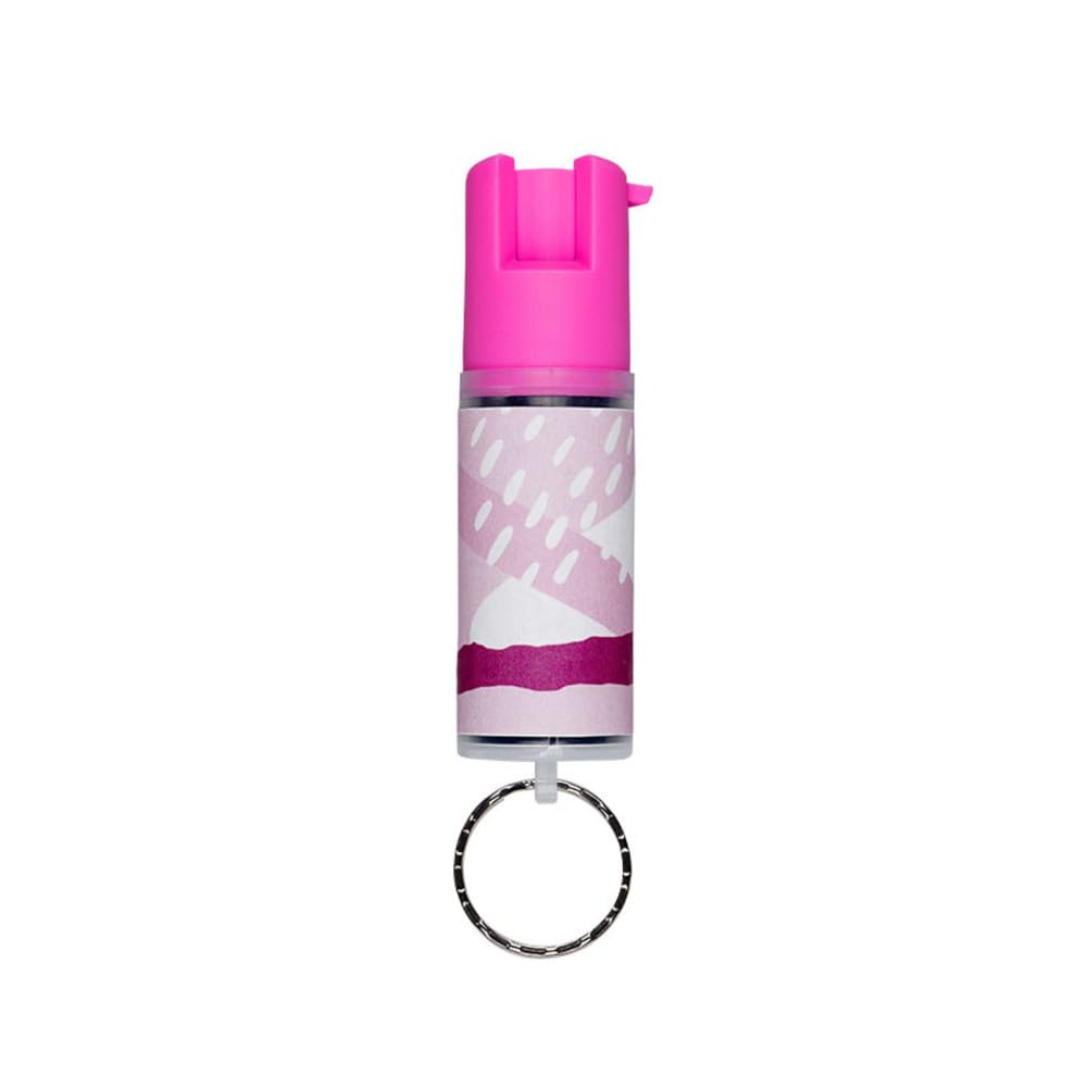 SABRE Pepper Spray With Key Ring, 25 Bursts, 10-Foot (3-Meters) Range, UV Marking Dye, Twist Lock Safety