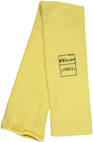 MCR Safety 9379 Kevlar Regular Weight 36 Gauge Plain Sleeve, Yellow, 22-Inch