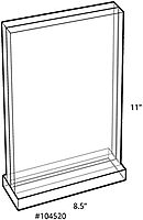 Azar Displays Deluxe Vertical Acrylic Block Stand