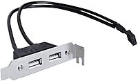 SIIG CB-US0S11-S1 2-Port USB 2.0 Low Profile Extension Bracket