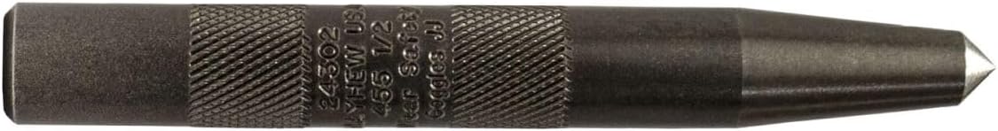 Mayhew Tools Knurled Center Punch, Black Oxide Finish