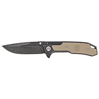 Smith & Wesson SW609 8.3in High Carbon S.S. Folding Knife with 3.6in Drop Point Blade and Stonewashed G-10 Handle