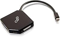 C2G Legrand Mini DisplayPort Adapter, DisplayPort to HDMI/VGA/DVI Adapter, 4K Displayport Adapter