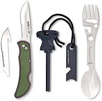 Affinity Razor 3" Folding Knife Multi-tool with Spork & Ferro Rod by Outdoor Edge