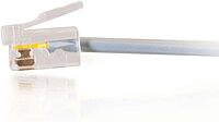 C2G Legrand RJ11 Telephone Cord, Telephone Data Cable, Silver Modular Telephone Cable, 14 Foot Telephone Cord, 1 Count