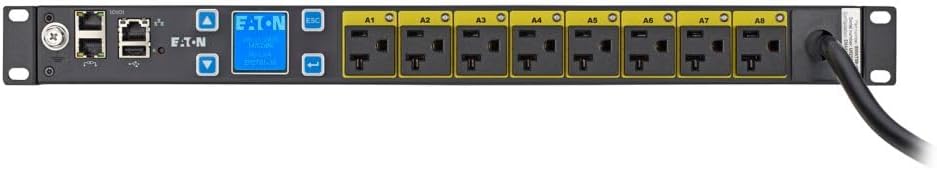 EATON MANAGED RACK PDU, 1U, 5-20P, L5-20P INPUT, 1.44 KW MAX, 120V, 12A, 10 FT C