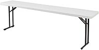 National Public Seating BT Series Folding Table - 60" x 18" x 29.5" - Speckled Gray