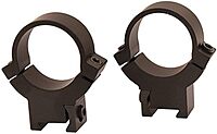 Warne 722M Rimfire Scope Rings, Solid Steel, Horizontal Split, 1 inch, High Matte