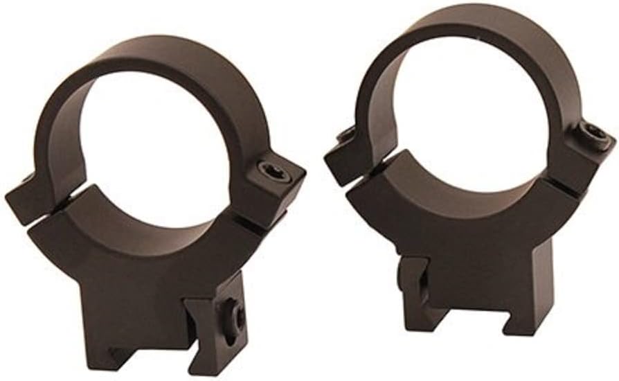 Warne 722M Rimfire Scope Rings, Solid Steel, Horizontal Split, 1 inch, High Matte