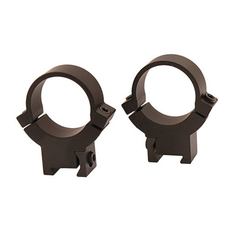Warne 722M Rimfire Scope Rings, Solid Steel, Horizontal Split, 1 inch, High Matte