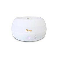 Crane Portable Ultrasonic Travel Humidifier and Diffuser, 0.2 Gallon Cool Mist, Optional Essential Oil Diffuser, No Filter Needed, White Round