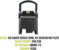 Night Fision Blacked Out Stealth Optic Height Sights for Sig P365/P320