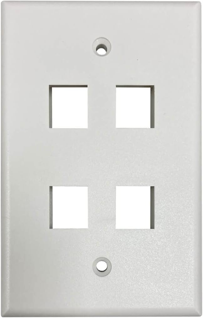 Tripp Lite Safe-IT Single-Gang Keystone Wall Plate, Ivory