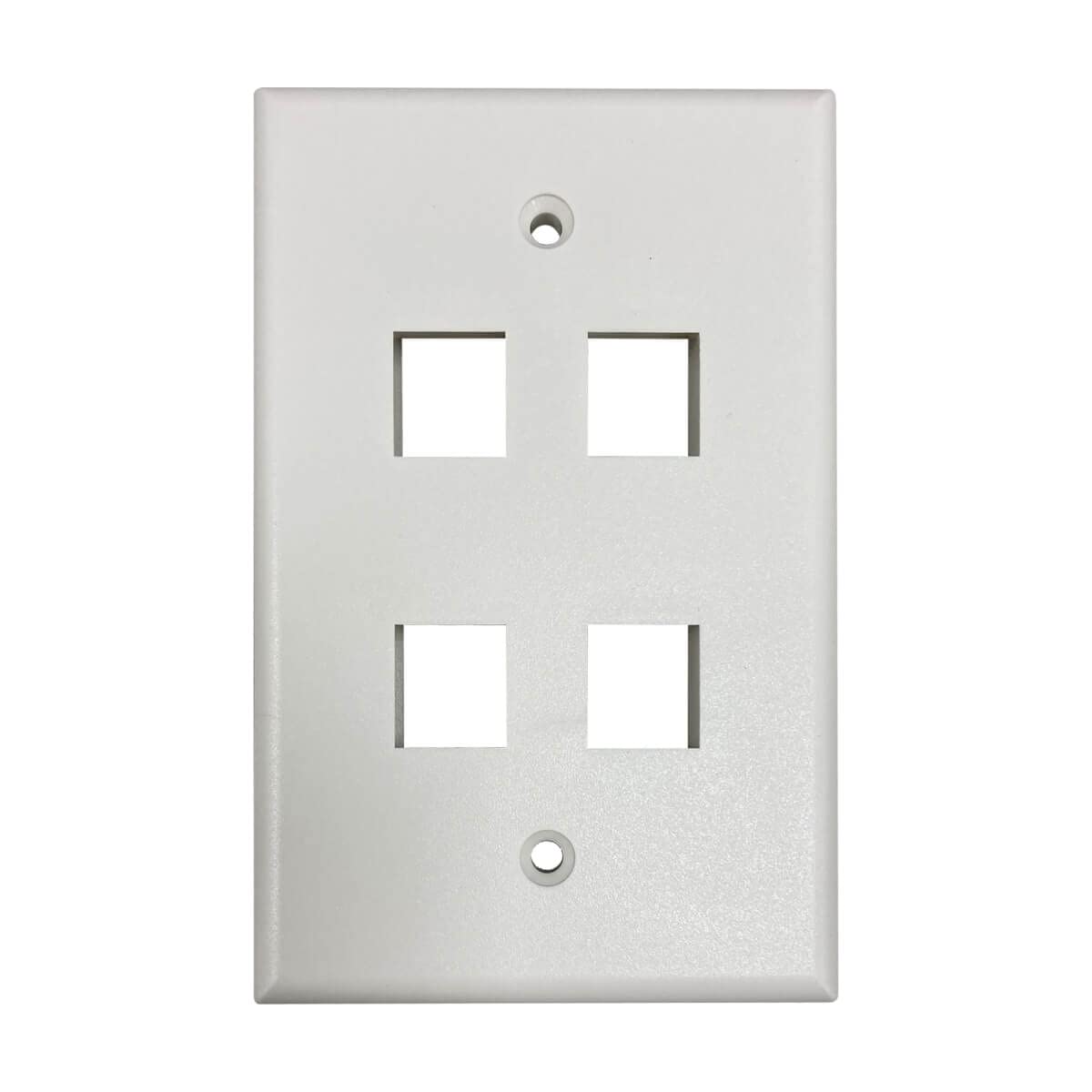 Tripp Lite Safe-IT Single-Gang Keystone Wall Plate, Ivory