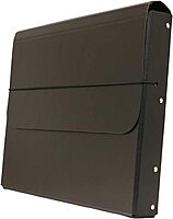JAM Paper Strong Thick Portfolio Carrying Case with Elastic Band Closure - 10 x 1 1/4 x 13 1/4 - Black