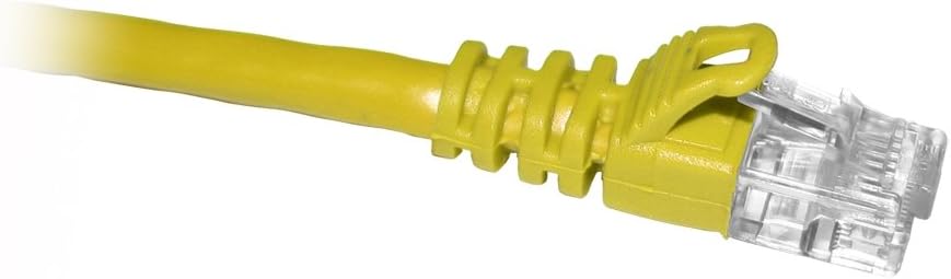 ENET CAT6 YELLOW 6 INCH PATCH CABLE WITH SNAGLESS MOLDED BOOT (UTP)