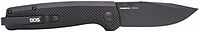 SOG Terminus SJ Daily Ambidextrous Carry Folding Knives with Slip Joint Mechanism | G10 Handle | CRYO D2 Steel Blade Blackout