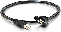 C2G Legrand USB A to A Cable, 1.5 Foot Data Transfer Cable, Black USB 2.0 Cable, 1 Count, C2G 28062