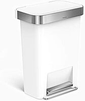 simplehuman Step Trash Can with LidShox, Steel Pedal & Liner Rim
