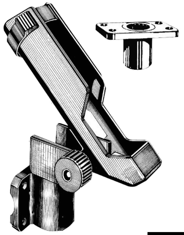 Nylon swivelling rod holder
