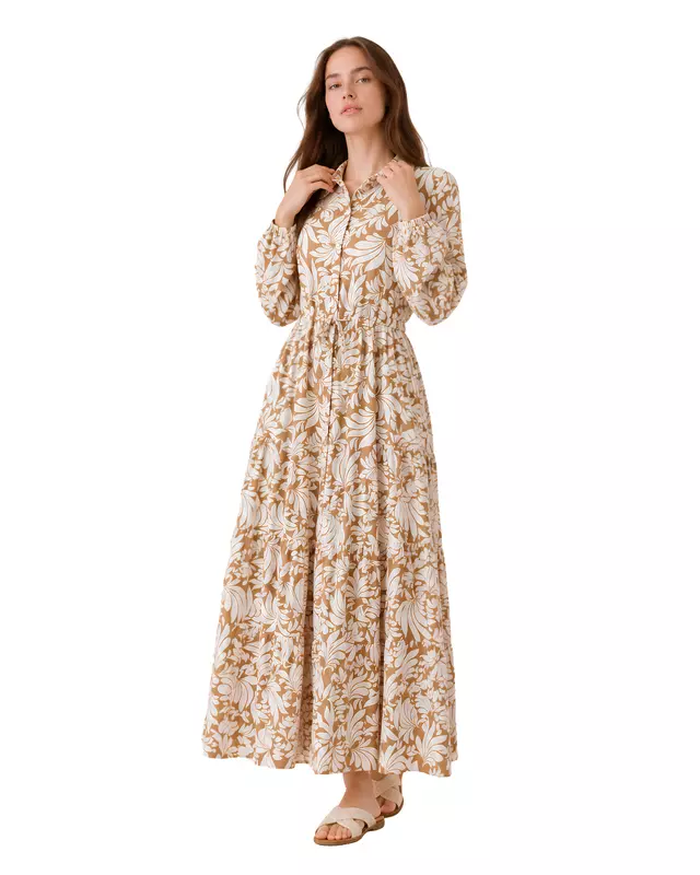 Printed Tiered Maxi Dress