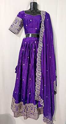 K0181: Ready To Ship Beautiful Purple Lehenga Set