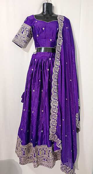 K0181: Ready To Ship Beautiful Purple Lehenga Set