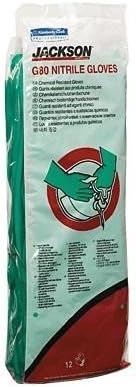 Jackson Safety Kleenguard G80 Green 9 Nitrile Chemical-Resistant Gloves - 13 in Length - Rough Finish - 15 mil Thick