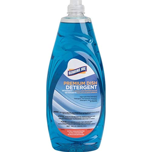Genuine Joe Premium Dish Detergent - For Dish - Concentrate - 38 fl oz (1.2 quart) - Recommended For: Grease Remover