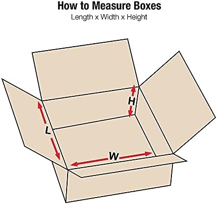 SI Products 13-Inch x 13-Inch x 2-Inch Shipping Box, 200#/ECT, 25/Bundle (13132)