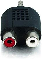 C2G 3.5mm Stereo Male to Dual RCA Female Audio Adapter - 2 x RCA Female - 1 x Mini-phone Male - Black