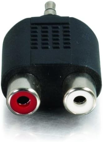 C2G 3.5mm Stereo Male to Dual RCA Female Audio Adapter - 2 x RCA Female - 1 x Mini-phone Male - Black