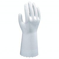 Chemical Resistant Gloves: X-Large, 11 mil Thick, Polyvinylchloride-Coated, Rubber, Unsupported
