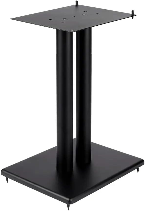 Monolith 24in Steel Speaker Stand with Adjustable Top Plate (Each) Hold Speakers Weighing Up to 75 Pounds, Scratch-Resistant
