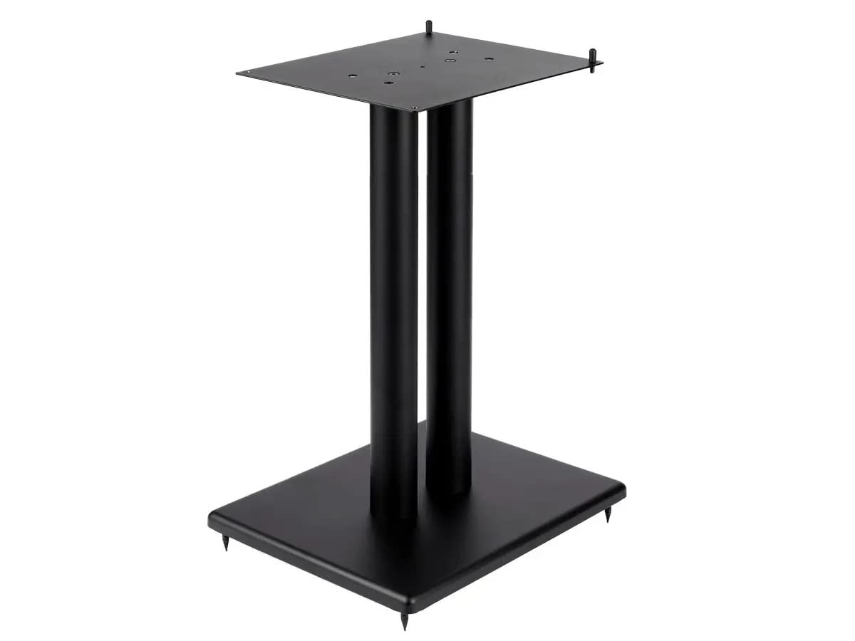 Monolith 24in Steel Speaker Stand with Adjustable Top Plate (Each) Hold Speakers Weighing Up to 75 Pounds, Scratch-Resistant