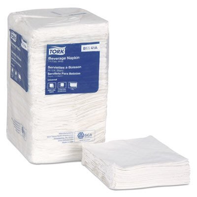 Tork Universal Beverage Napkins, 1-Ply, 10 X 10, White, 500/Pack Scab1141a