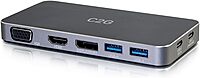 C2G USB-C 7-in-1 Dual Display MST Docking Station with HDMI, DisplayPort, VGA and Power Delivery up to 100W - 4K 30Hz