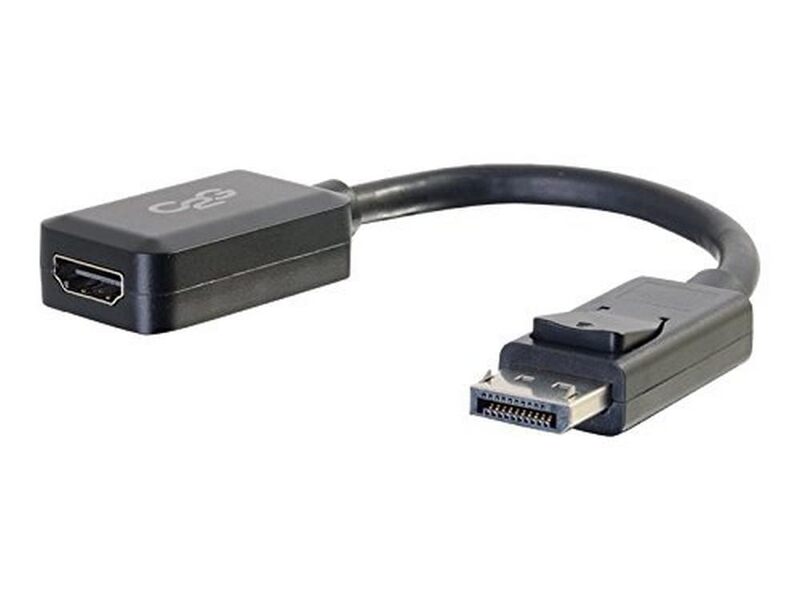 C2G Legrand DisplayPort to HDMI, Male to Female Displayport Cable, Black DisplayPort Cable, 8 Inch Digital Display Cable