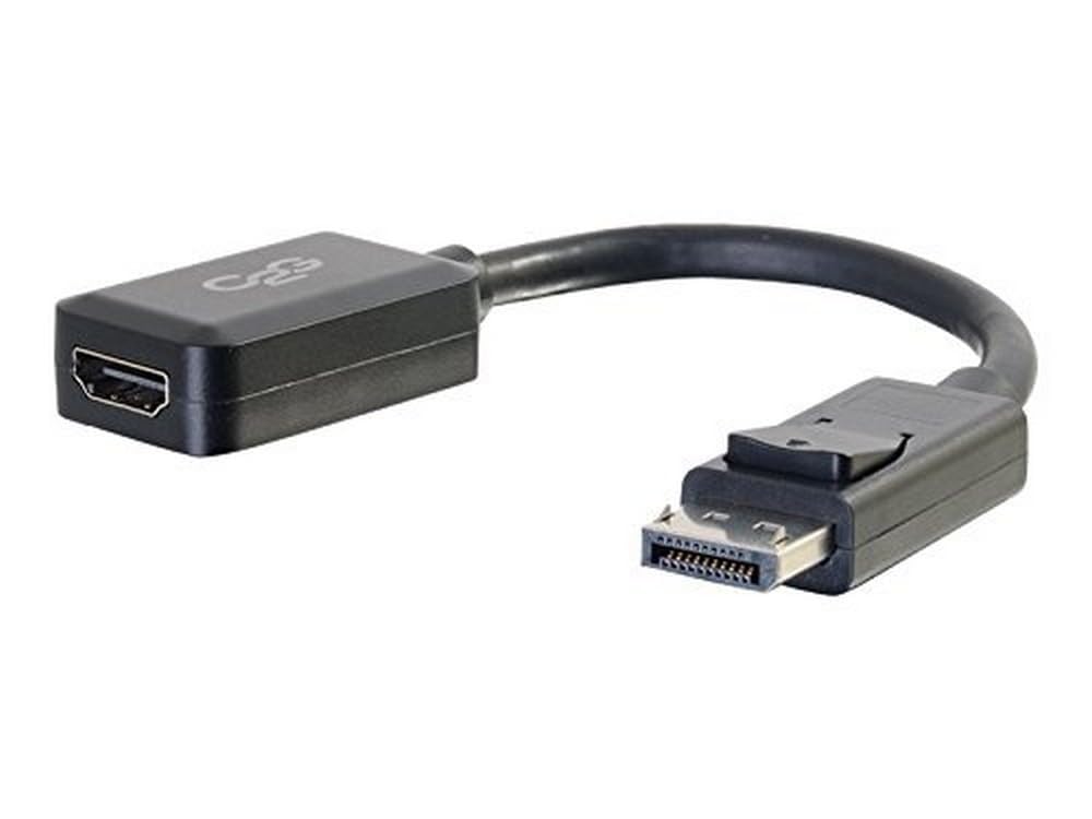 C2G Legrand DisplayPort to HDMI, Male to Female Displayport Cable, Black DisplayPort Cable, 8 Inch Digital Display Cable