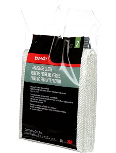 3M Bondo Fiberglass Cloth, 8 Sq Ft, Paintable, Use with Bondo Fiberglass Resin for Strong Waterproff Repairs