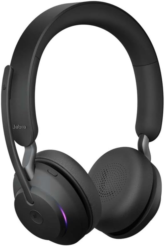 Jabra Evolve2 65 - USB-C UC Stereo with Charging Stand - Black Wireless Headset/Music Headphones