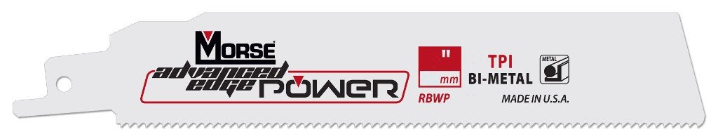 MK Morse Advanced Edge Power RBWP64218T05 Bimetal Reciprocating Sawa Blade 6-Inch x .042 18TPI, 5-pk