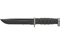 Ka-Bar 1281, D2 Fighting/Utility Knife, Serrated, Black Cordura Sheath