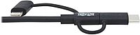 Tripp Lite 3 in 1 Multi Charging USB Cable, USB-A to Lightning, USB Micro B, and USB-C Universal All in One Charger Cable, Sync and Charge Cord, 6 ft. (M101-006-LMC-BK)
